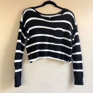Cropped Striped Sweater